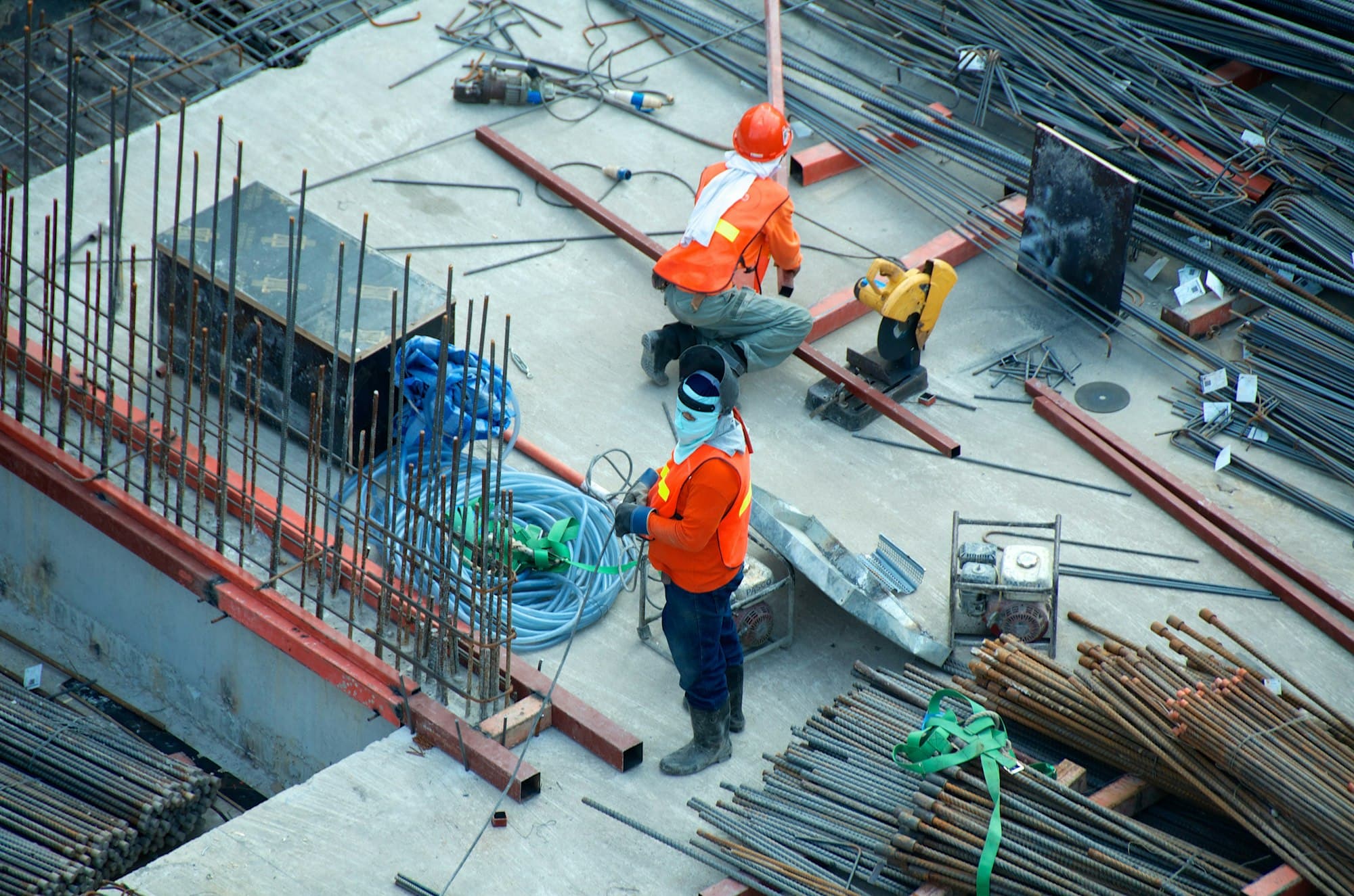 Concrete, formwork and reinforcement on a commercial building project